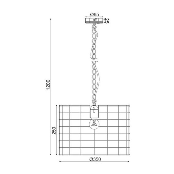 Пендел DUBLIN GN731PLAW Aca Lighting 1xE27 | Osvetlenieto.bg
