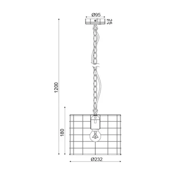 Пендел DUBLIN GN731PSAW Aca Lighting 1xE27 | Osvetlenieto.bg