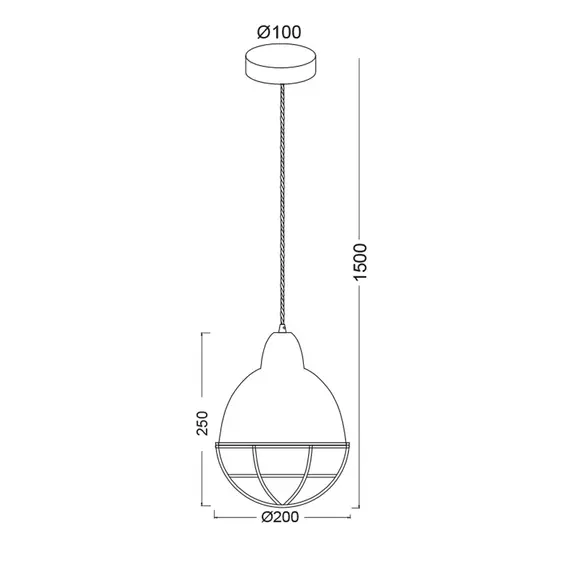 Пендел LETO OD5399 Aca Lighting 1xE27 | Osvetlenieto.bg