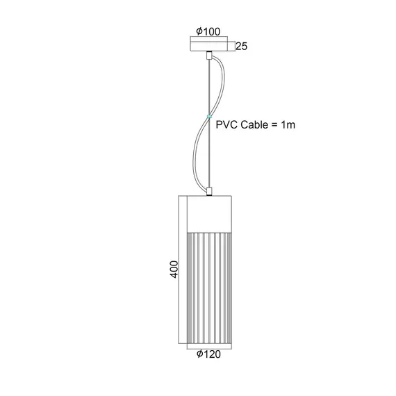 Пендел LOREN KS178412RB Aca Lighting 1xE27 | Osvetlenieto.bg