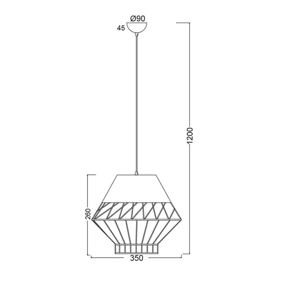 Пендел MADONNA OD8070GY Aca Lighting 1xE27 | Osvetlenieto.bg