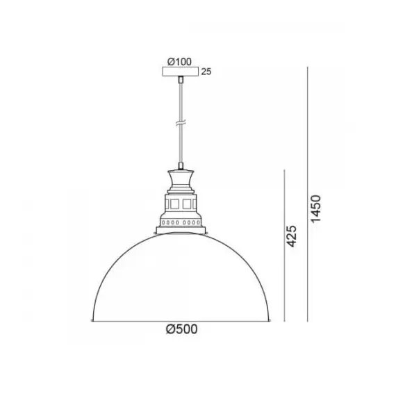 Пендел NEVADA KS198450PTR Aca Lighting 1xE27 | Osvetlenieto.bg