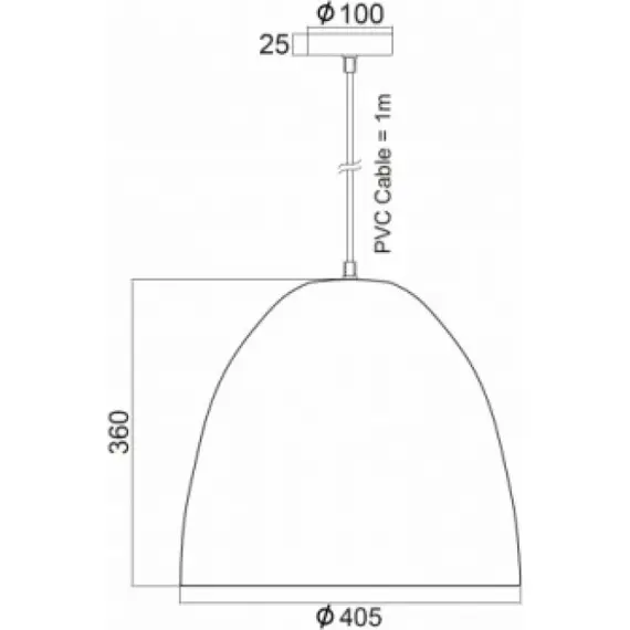 Пендел OTHELLO KS183240W Aca Lighting 1xE27 | Osvetlenieto.bg