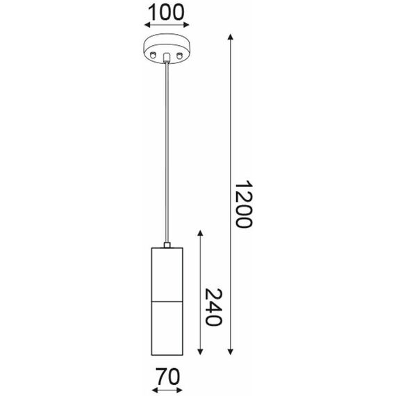 Пендел PLACEBO V372581PBC Aca Lighting 1xGU10 | Osvetlenieto.bg