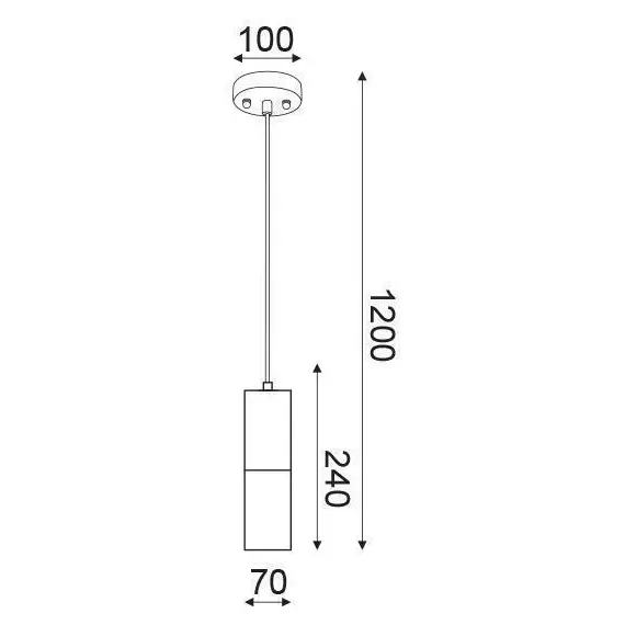 Пендел PLACEBO V372581PBRB Aca Lighting 1xGU10 | Osvetlenieto.bg