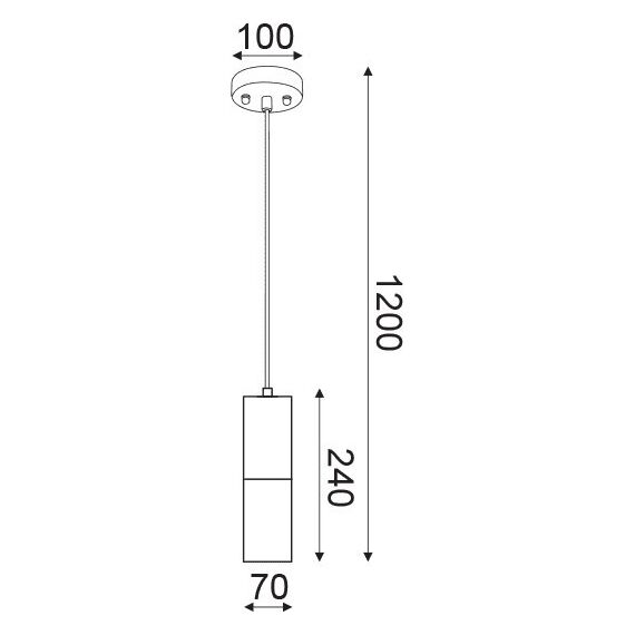 Пендел PLACEBO V372581PCBB Aca Lighting 1xGU10 | Osvetlenieto.bg