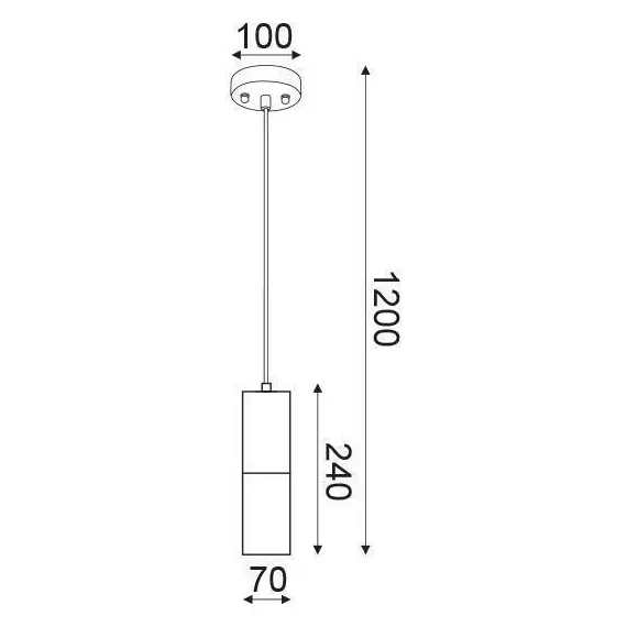 Пендел PLACEBO V372581PCW Aca Lighting 1xGU10 | Osvetlenieto.bg