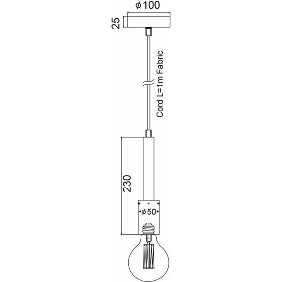 Пендел PRIMO KS2084P51SBK Aca Lighting 1xE27 | Osvetlenieto.bg