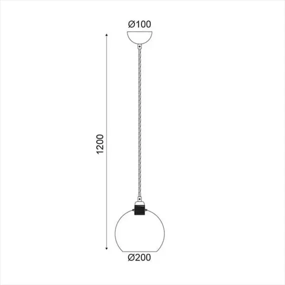 Пендел PYTHIA V3643320CL Aca Lighting 1xE27 | Osvetlenieto.bg