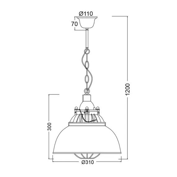 Пендел SEGA OD8031 Aca Lighting 1xE27 | Osvetlenieto.bg