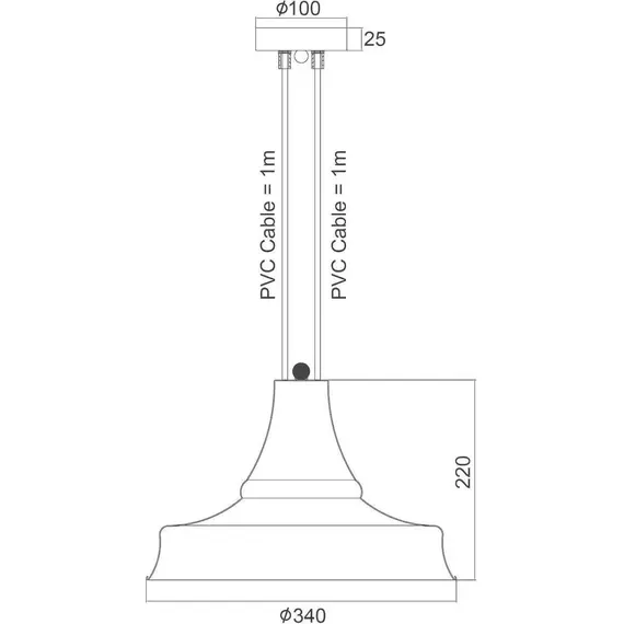 Пендел STOOGES KS14772CB Aca Lighting 1xE27 | Osvetlenieto.bg