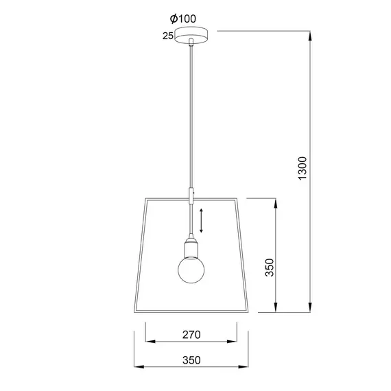 Пендел TWIGGY V35183CP Aca Lighting 1xE27 | Osvetlenieto.bg