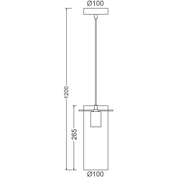 Пендел VERTIGO DLA12591CH Aca Lighting 1xE27 | Osvetlenieto.bg