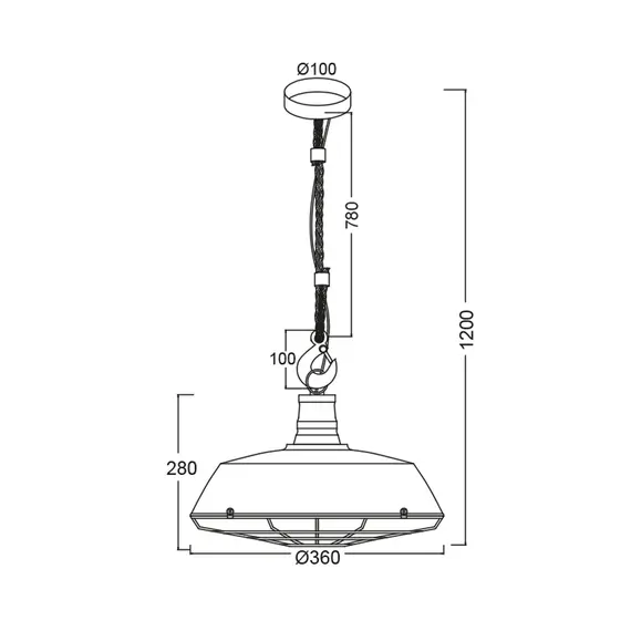 Пендел WHOOPER OD8039WH Aca lighting 1xE27 | Osvetlenieto.bg