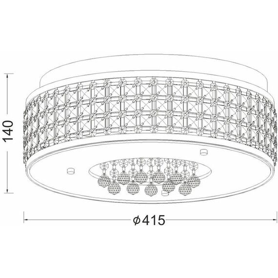 Плафон ETNA DLA6195G Aca Lighting 5xG9 | Osvetlenieto.bg