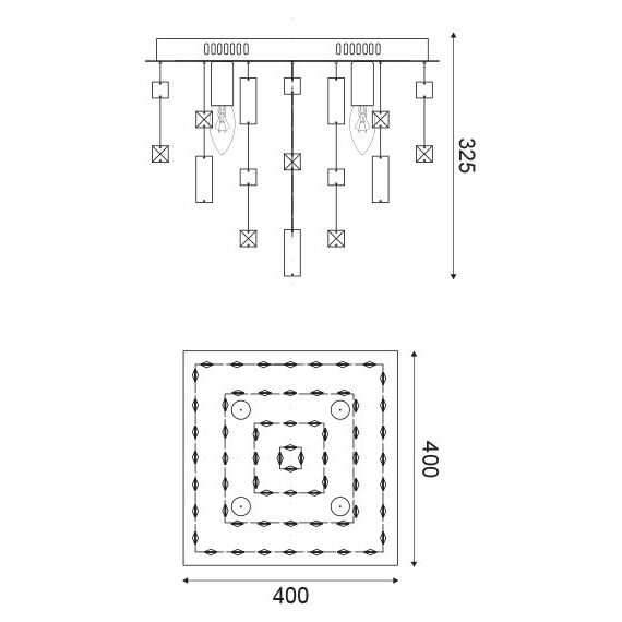Плафон SOMER SOMER404C Aca Lighting 4xE14 | Osvetlenieto.bg