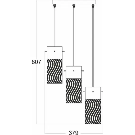 Полилей DALI FW50503 Aca Lifhting 3xE14 | Osvetlenieto.bg