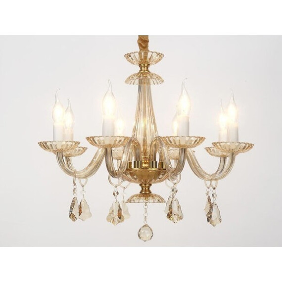 Полилей LOMPELIA BLK80388PCMG Aca Lighting 8xE14 | Osvetlenieto.bg