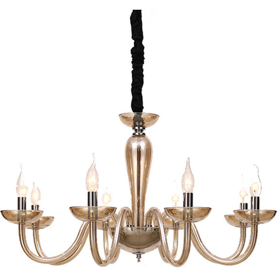 Полилей LUNARIA BLK82188PCNC Aca Lighting 8xE14 | Osvetlenieto.bg