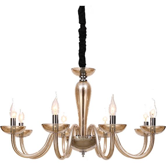 Полилей LUNARIA BLK82188PCNC Aca Lighting 8xE14 | Osvetlenieto.bg