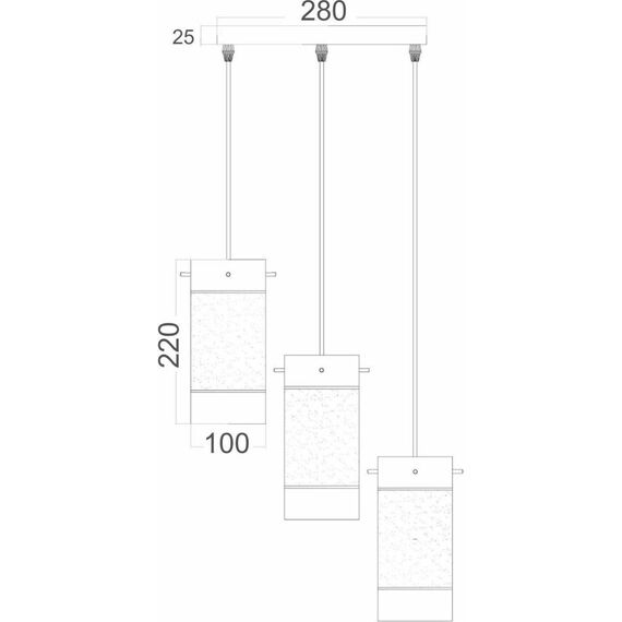 Полилей MANE FW50673 Aca Lighting 3xE14 | Osvetlenieto.bg