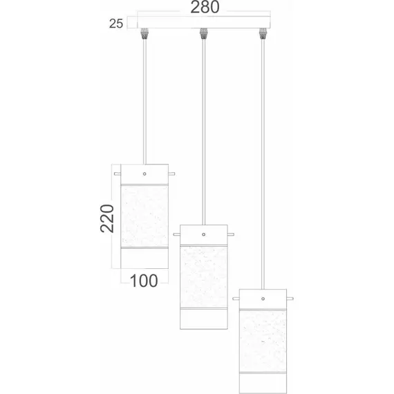 Полилей MANE FW50673 Aca Lighting 3xE14 | Osvetlenieto.bg