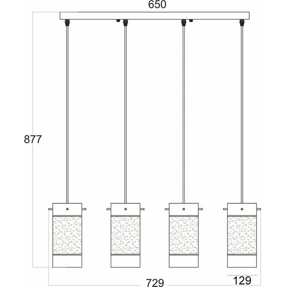 Полилей MANE FW50674 Aca Lighting 4xE14 | Osvetlenieto.bg