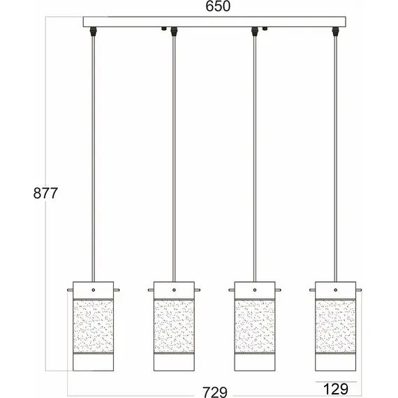 Полилей MANE FW50674 Aca Lighting 4xE14 | Osvetlenieto.bg