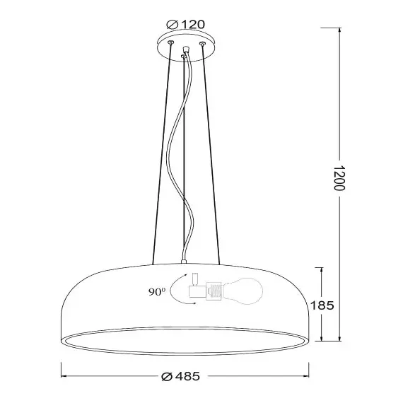 Полилей SALON OD5390MW Aca Lighting 3xE27 | Osvetlenieto.bg