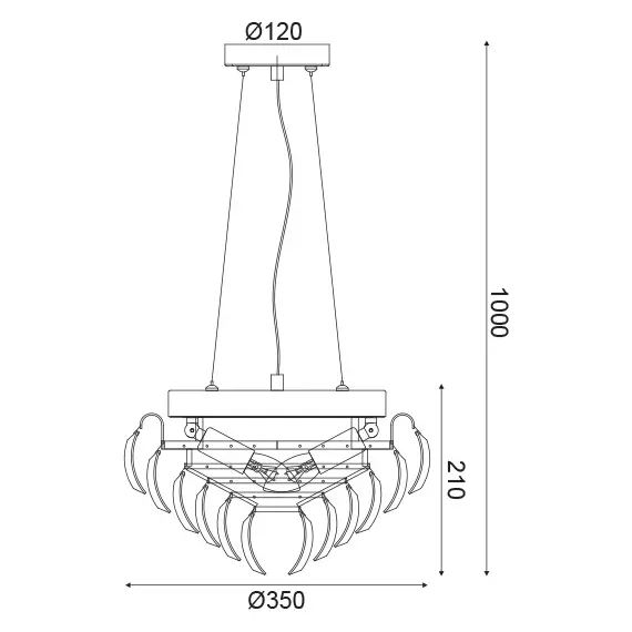 Полилей VICA VICA353P Aca Lighting 3xE14 | Osvetlenieto.bg