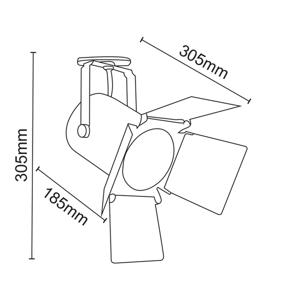 Прожектор за шина 2L ACA черен мат 238TLB2W E27 PAR30 | Osvetlenieto.bg