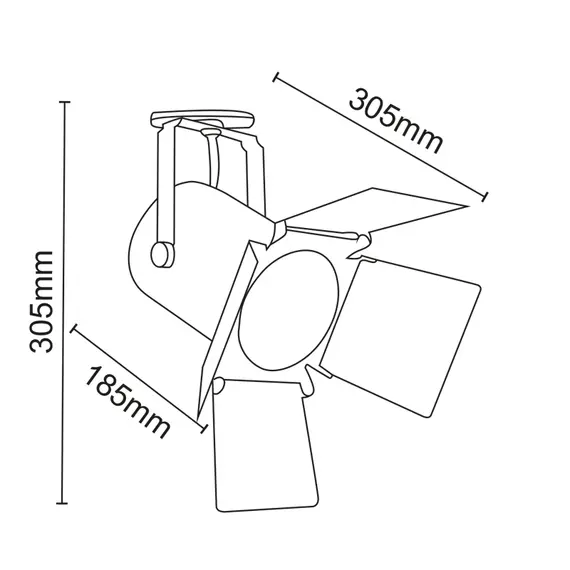 Прожектор за шина 2L ACA черен мат 238TLB2W E27 PAR30 | Osvetlenieto.bg