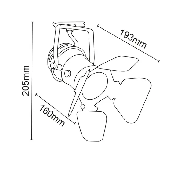 Прожектор за шина 2L ACA черен мат 244TLB2W GU10 | Osvetlenieto.bg