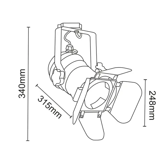Прожектор за шина 4L бял мат 242TLW4W E27 PAR30 | Osvetlenieto.bg