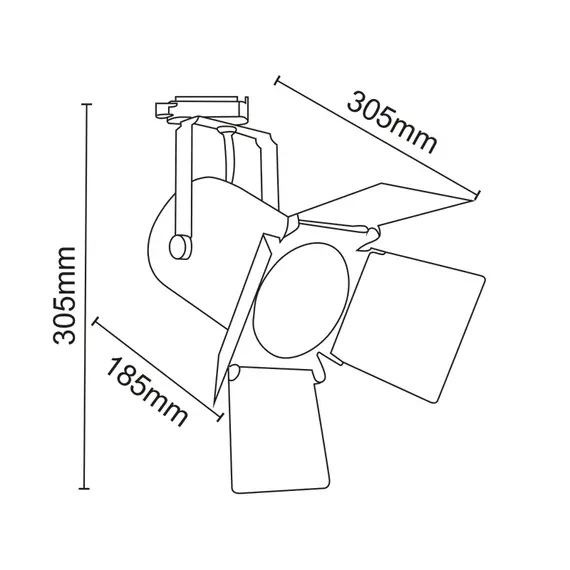 Прожектор за шина 4L черен мат 238TLB4W E27 PAR30 | Osvetlenieto.bg