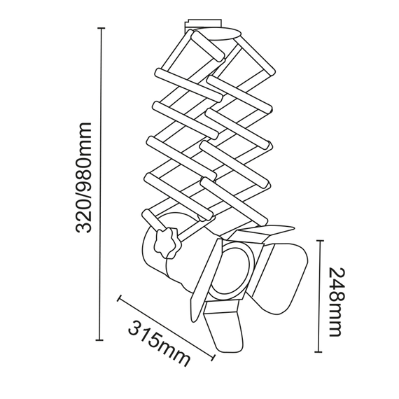 Прожектор за шина 4L черен мат 243TLB4W E27 PAR30 | Osvetlenieto.bg