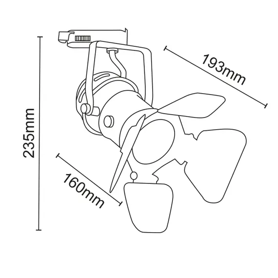 Прожектор за шина 4L черен мат 244TLB4W GU10 | Osvetlenieto.bg
