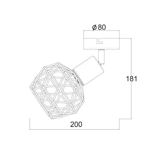 Спот ALADDIN MC15611B Aca Lighting 1XE14 | Osvetlenieto.bg