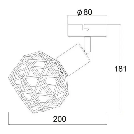 Спот ALADDIN MC15611C Aca Lighting 1XE14 | Osvetlenieto.bg
