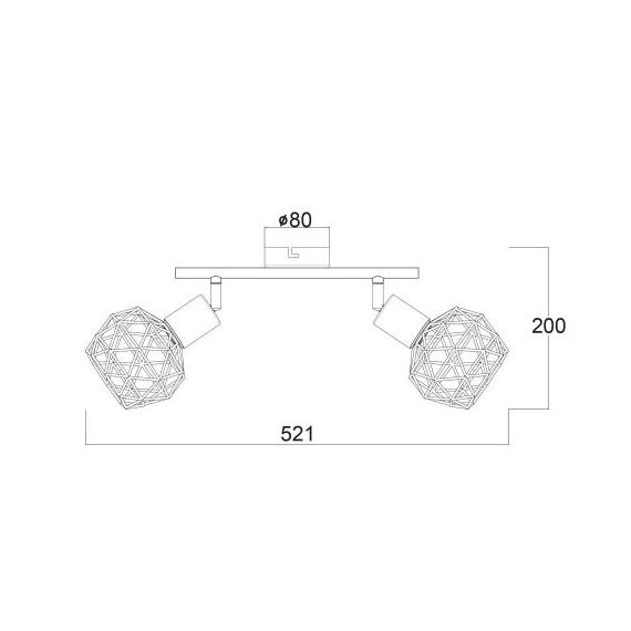 Спот ALADDIN MC15612B Aca Lighting 2xE14 | Osvetlenieto.bg