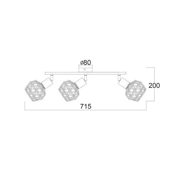 Спот ALADDIN MC15613C Aca Lighting 3xE14 | Osvetlenieto.bg