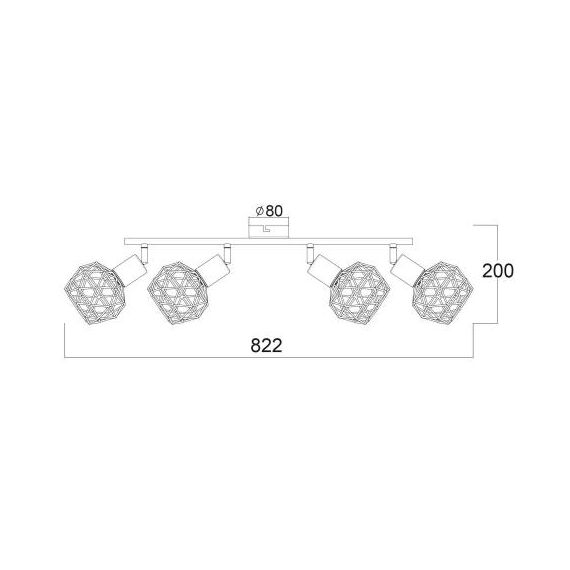 Спот ALADDIN MC15614B Aca Lighting 4xE14 | Osvetlenieto.bg
