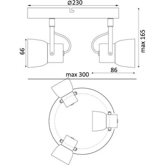 Спот PEPPER MC171153 Aca Lighting 3xGU10 | Osvetlenieto.bg