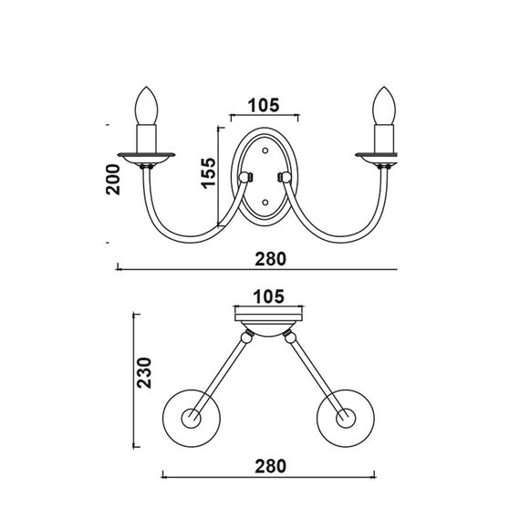 Аплик ACCRA DL9312WAG Aca Lighting 2xE14 | Osvetlenieto.bg Аплик ACCRA DL9312WAG Aca Lighting 2xE14 | Osvetlenieto.bg