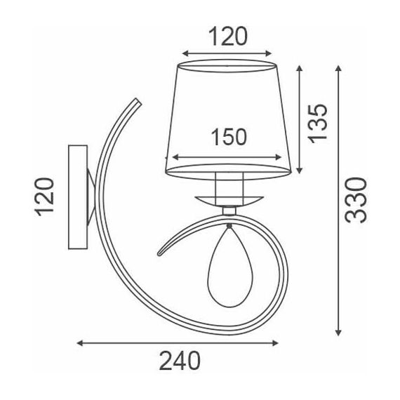 Аплик BASILICO TNK81490CG1W Aca Lighting 1xE14 | Osvetlenieto.bg Аплик BASILICO TNK81490CG1W Aca Lighting 1xE14 | Osvetlenieto.bg