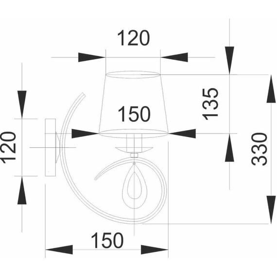 Аплик BASILICO TNK81490CR1W Aca Lighting 1xE14 | Osvetlenieto.bg