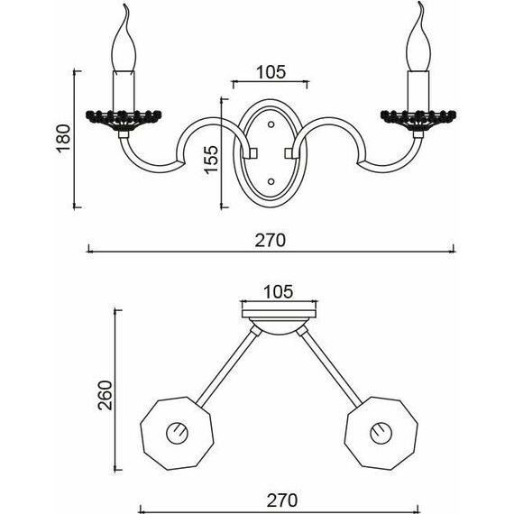 Аплик GEISHA DL9362WWG Aca Lighting 2xE14 | Osvetlenieto.bg Аплик GEISHA DL9362WWG Aca Lighting 2xE14 | Osvetlenieto.bg