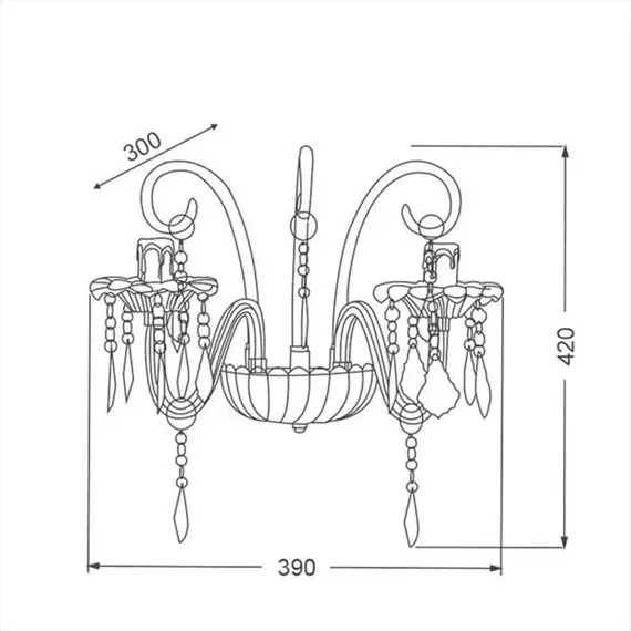 Аплик GIZA SF633122W Aca Lighting 2xE14 | Osvetlenieto.bg