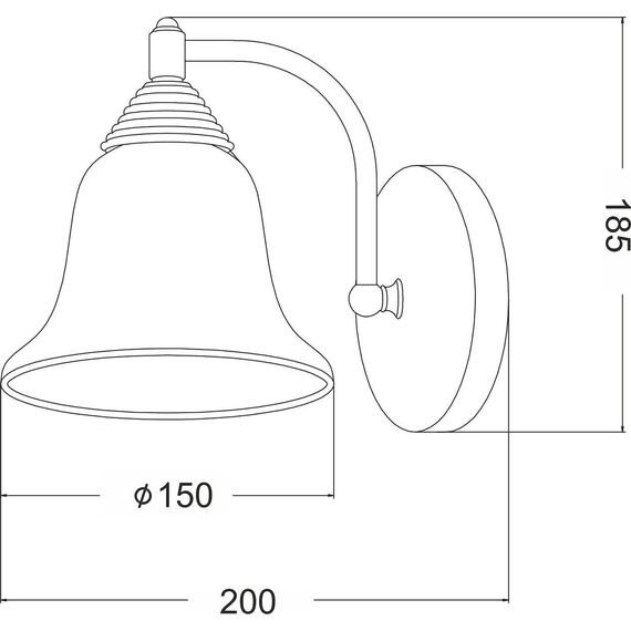 Аплик MOBY AD80081W Aca Lighting 1xE27 | Osvetlenieto.bg