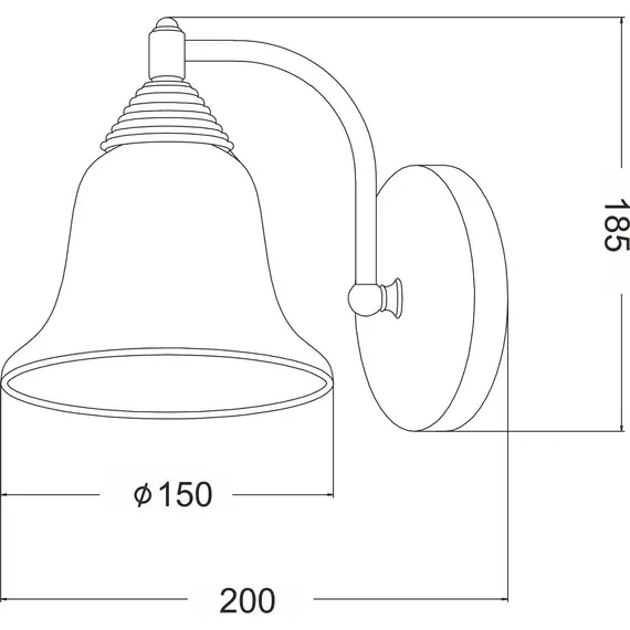 Аплик MOBY AD80081W Aca Lighting 1xE27 | Osvetlenieto.bg